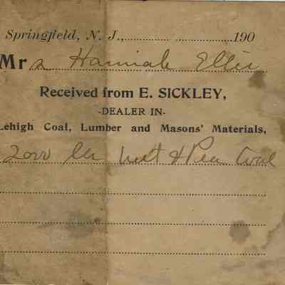 Ellis: Hannah Ellis Sickley Coal receipt