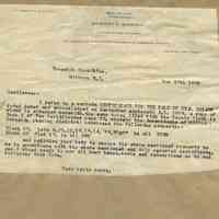 Worden: Certificate of Sale Documents, 1909
