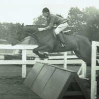 Hartshorn: Charlotte Hartshorn Riding Ash Breeze, 1969