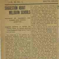 Wyoming Civic Association: Suggestion About Millburn Schools, 1914