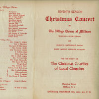 Village Chorus of Millburn: Christmas Concert Program, 1950