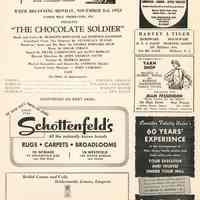 Paper Mill Playhouse Program: The Chocolate Solider, 1952