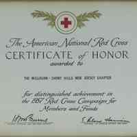 Red Cross: Certificate of Honor 1957