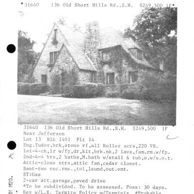 136 Old Short Hills Road