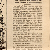          Hack: Harold Hack Obituary Clinton Chronicle, 1933 picture number 1
   