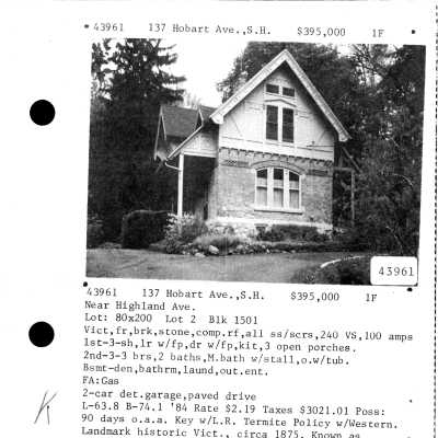 137 HOBART AVENUE