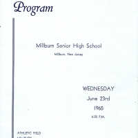 Millburn High School Commencement Program, 1965