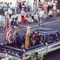 July 4: Boy and Girl Scouts in American Bicentennial Parade, 1976