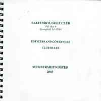 Baltusrol Golf Club: Membership Roster, 2003