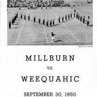 Football: Millburn vs. Weequahic Program, 1950