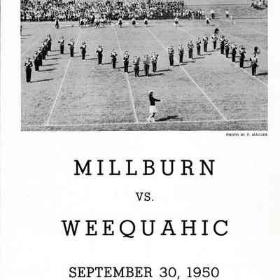 Football: Millburn vs. Weequahic Program, 1950