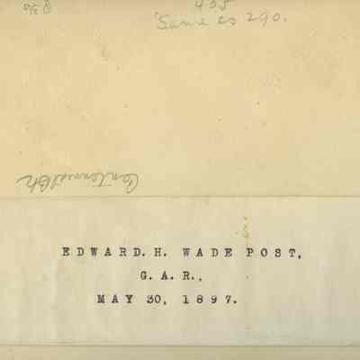 Verso of photograph