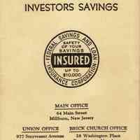          Bank: Investors Savings and Loan Bank Book and Envelope, 1960 picture number 2
   