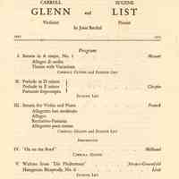         Community Concert Association: List and Glen Concert Program and Articles, 1952 picture number 1
   
