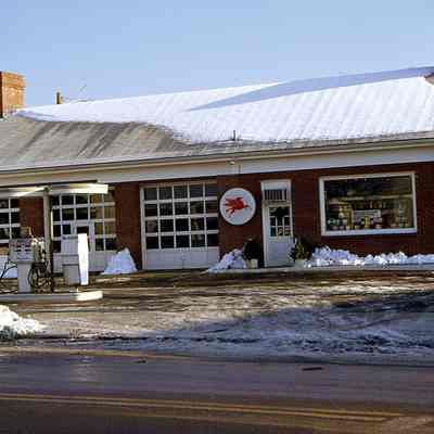 Main Street: Exxon Gas Station, c. 1960