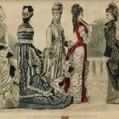 Fashion Plate: Parisian Fashions from Peterson's Magazine, August 1877