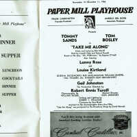 Take Me Along, 1966 Paper Mill Playhouse Playbill Program
