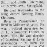          William Mangold Obituary, The Star Ledger, March 3, 1972
   
