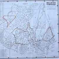 Map: Millburn Township with Historic Districts Outlined, c. 1975