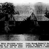          Sale of 34 Delbarton Drive to Malcolm N. Levenson from Archie Goldin, Newark Evening News, December 1, 1967
   