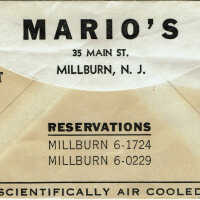          Paper Mill Playhouse Ticket Envelope with Mario's Advertisement, 1951 picture number 2
   