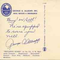          Allsopp: George A. Allsopp Realtor Postcard picture number 2
   