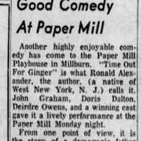          Paper Mill Playhouse Press Photo: Time Out for Ginger, 1954 picture number 2
   