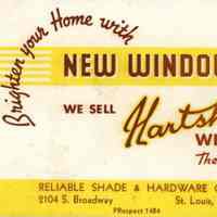 Hartshorn: Hartshorn Window Shades Ink Blotter