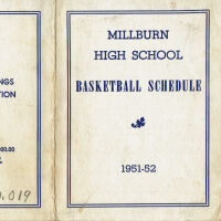          Millburn High School Basketball Schedule, 1951-52 picture number 1
   