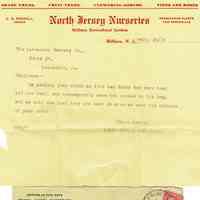 North Jersey Nurseries Letter, 1915