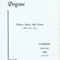 Millburn High School Commencement Program and Invitation, 1962