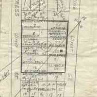 Worden: Map of property ownership on Cypress and Pine Streets, 1909