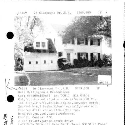 26 CLAREMONT DRIVE