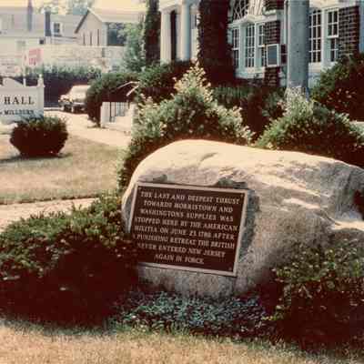 Battle of Springfield: Marker of the Last Thrust in the Battle of Springfield, June 23, 1780