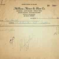 Millburn Mirror & Glass Company: Receipt, 1955