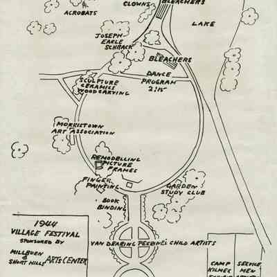 Millburn Art Center: Village Festival Map, 1944