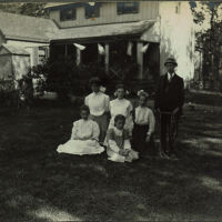 Marshall-Schmidt Album: Margaret Marshall and other Children Seated on Lawn