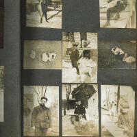          Marshall-Schmidt Album: Frank Marshall Seated on Porch Steps with Dog picture number 2
   