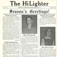 Millburn Junior High School: The HiLighter Newspaper, December 1959