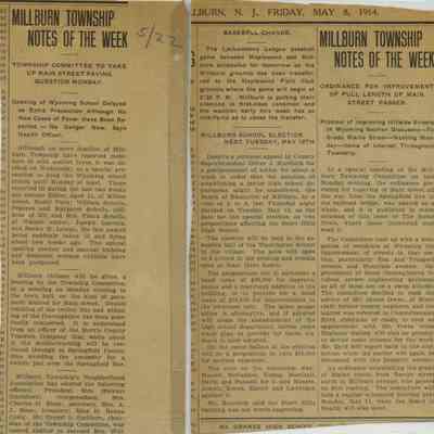 Wyoming Civic Association: Millburn Township Notes of the Week, 1914