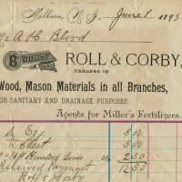 Blood Estate: Roll & Corby Receipts, 1893 & 1895