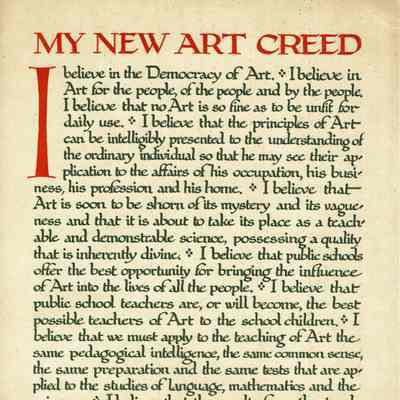 Snow: Bonnie Snow My New Art Creed, 1922