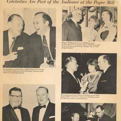 Paper Mill Playhouse: Celebrities and Part of the Audience, 1960s