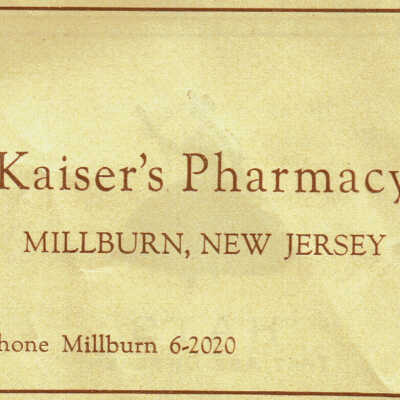 Kaiser's Pharmacy Advertisement, 1939