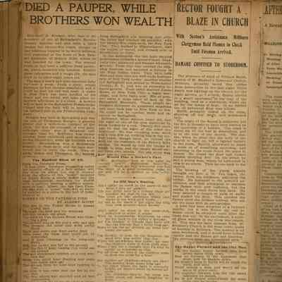 Flanagan Scrapbook: St. Stephens fire, William Smith, page 22