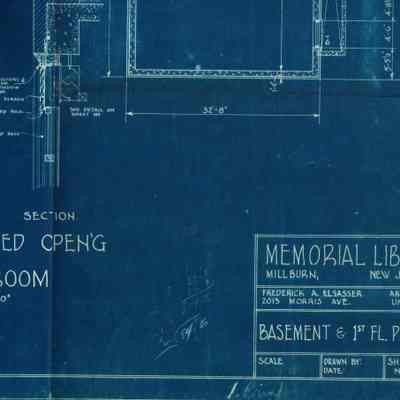 Millburn Library: Plans for Proposed Memorial Library