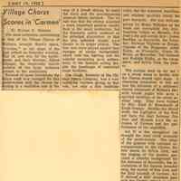 Village Chorus of Millburn: Carmen Review, 1955