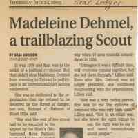 Dehmel: Madeleine Dehmel Girl Scouts Article, 2003