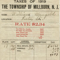 Mangold: Millburn Township Tax Bills, 1917-1947