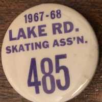 Lake Road Skating Association Pin Back Button, 1967-8